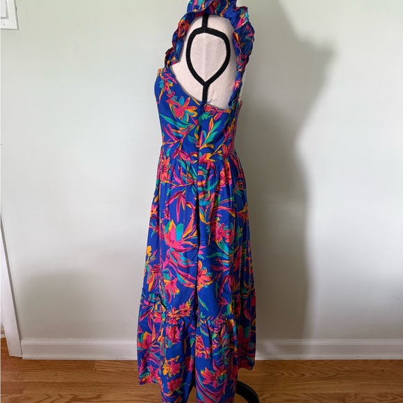 J. Crew Blue and Orange Smocked Sundress - Picture 5 of 7